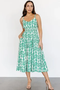 Baltic Born Thebes Tank Midi Dress | Green Print