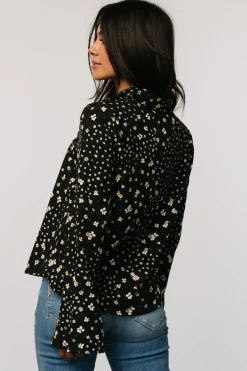 Baltic Born Thelma Button Blouse | Black Print