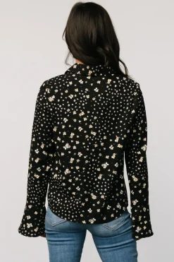 Baltic Born Thelma Button Blouse | Black Print
