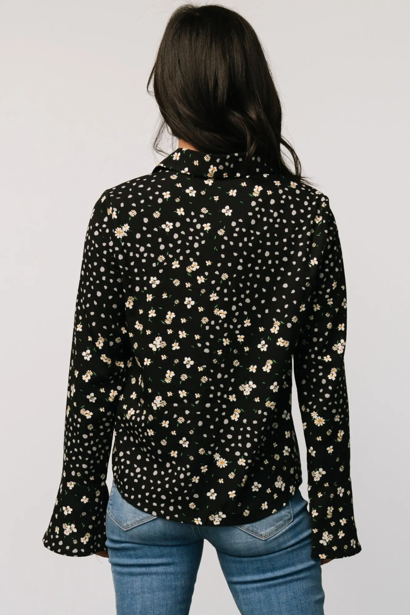 Baltic Born Thelma Button Blouse | Black Print