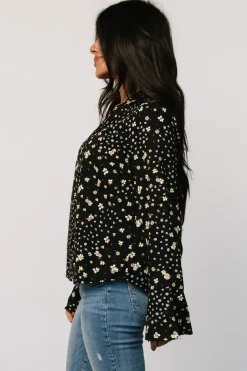 Baltic Born Thelma Button Blouse | Black Print