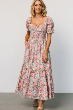 Baltic Born Tiana Maxi Dress | Vintage Blue + Pink Floral