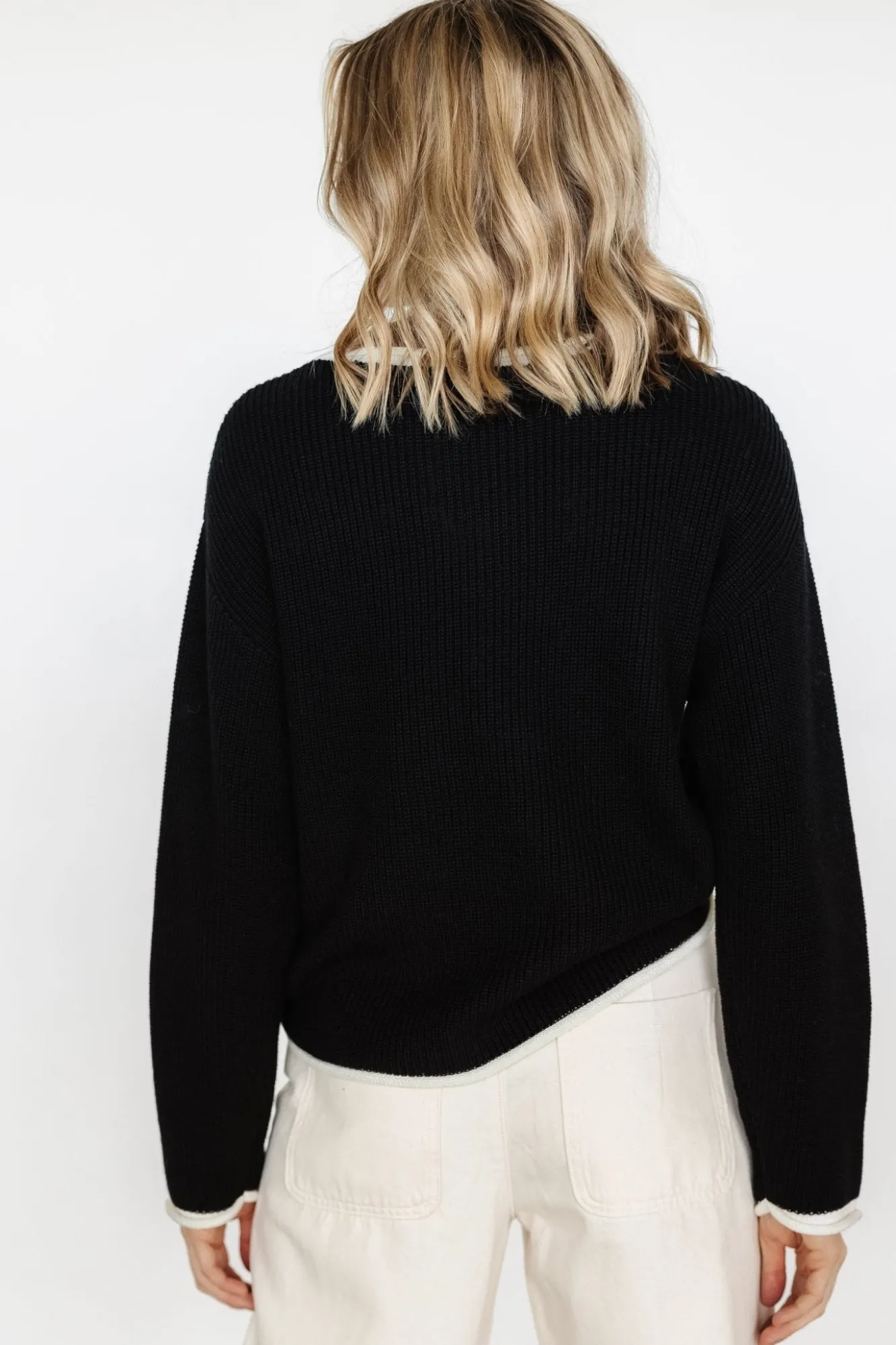 Baltic Born Tiffany Knit Sweater | Black + Off White
