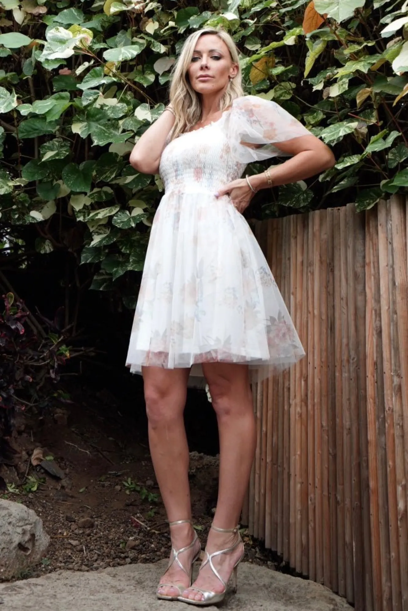 Baltic Born Tivoli Tulle Short Dress | White Multi