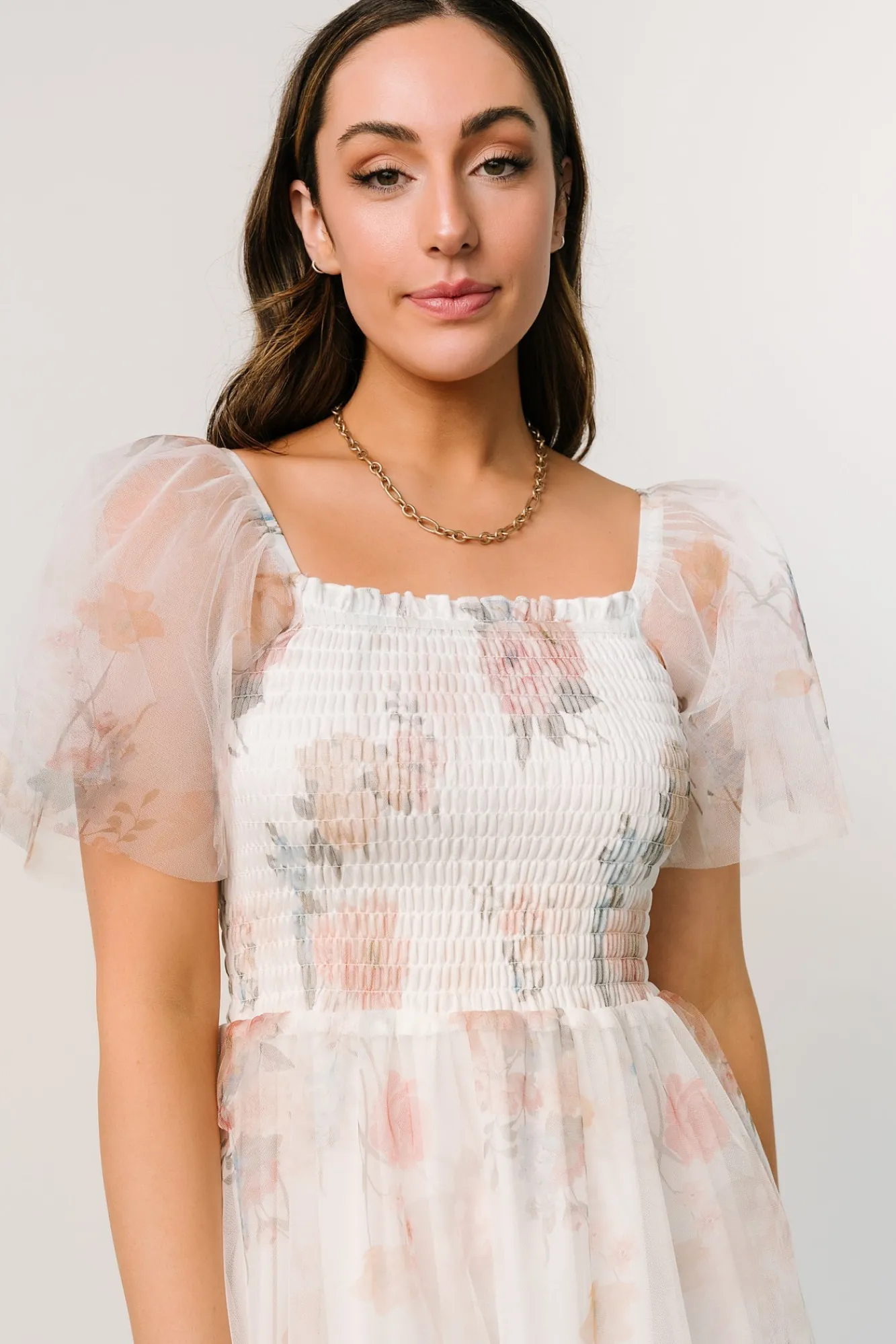 Baltic Born Tivoli Tulle Short Dress | White Multi