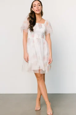 Baltic Born Tivoli Tulle Short Dress | White Multi
