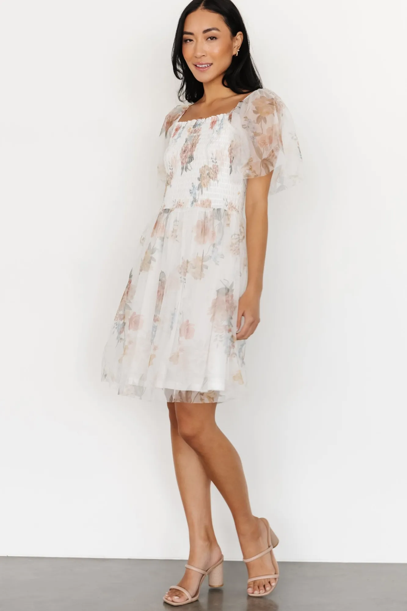 Baltic Born Tivoli Tulle Short Dress | White Multi