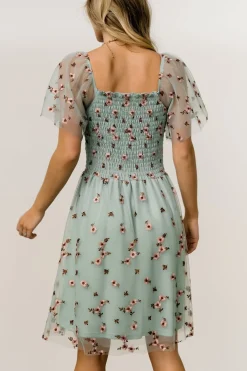 Baltic Born Tivoli Tulle Short Dress | Sage + Pink