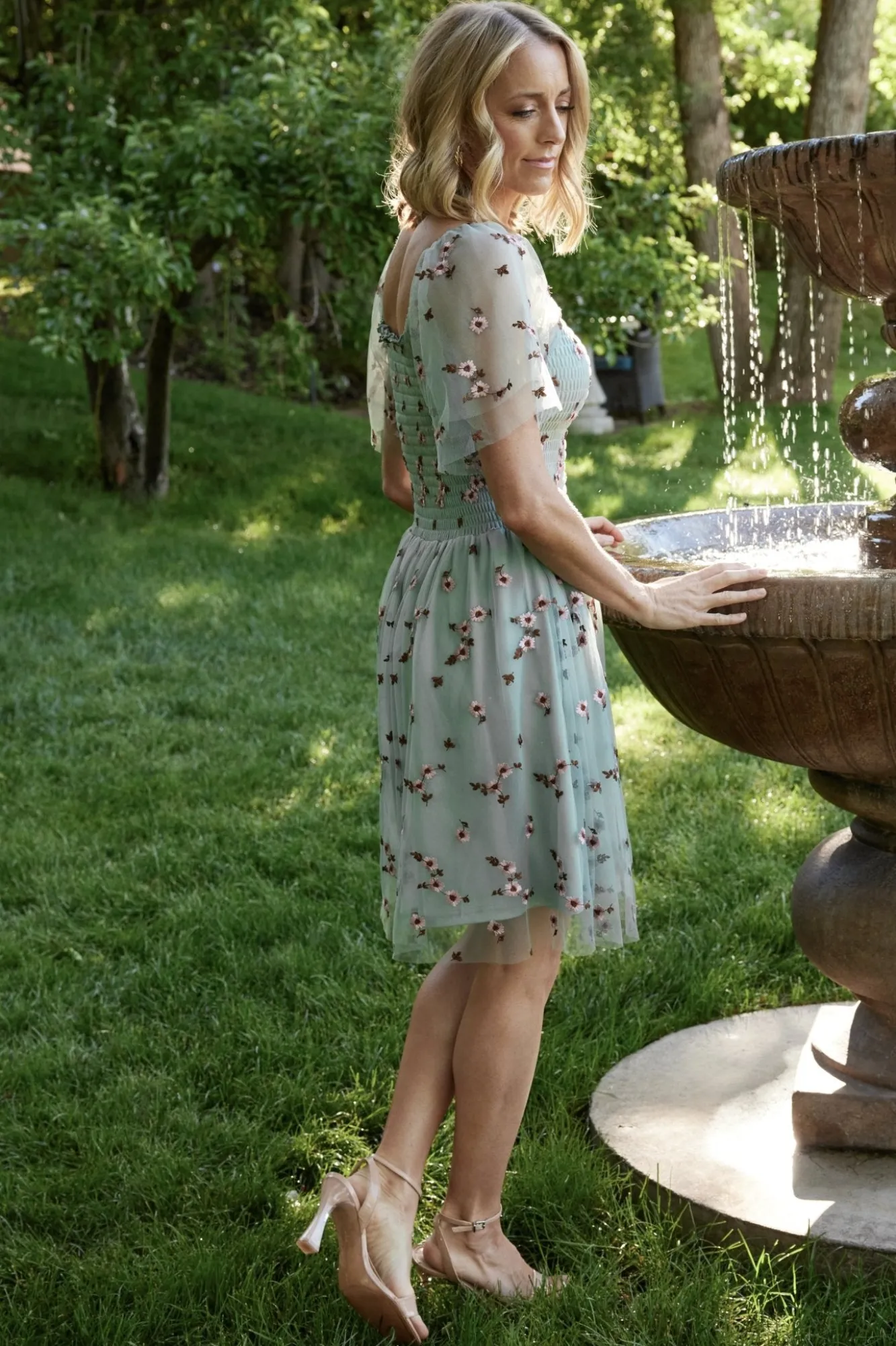 Baltic Born Tivoli Tulle Short Dress | Sage + Pink