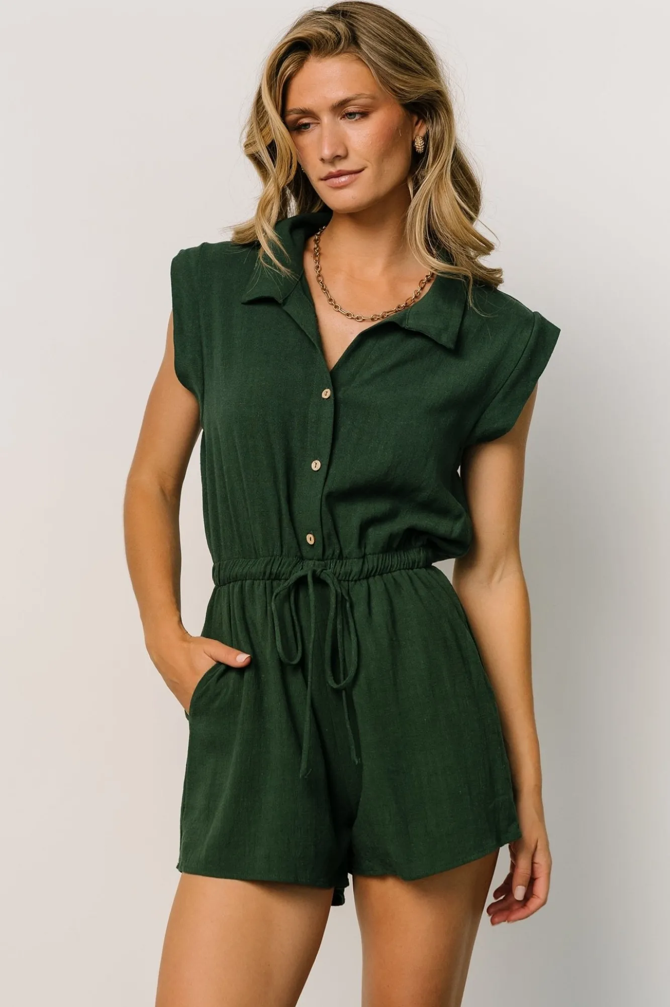 Baltic Born Toni Romper | Dark Green