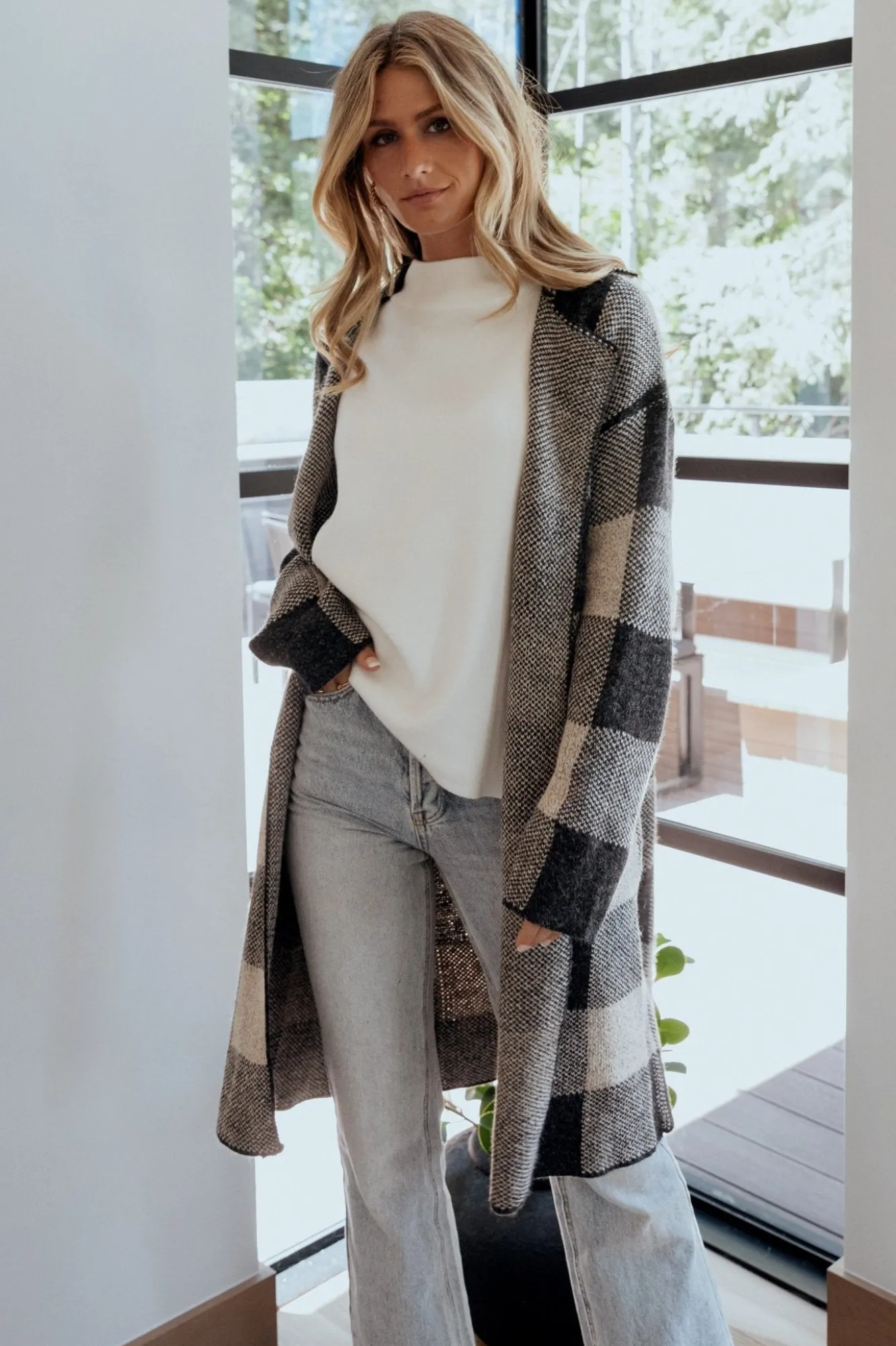 Baltic Born Toronto Cardigan | Black + Taupe