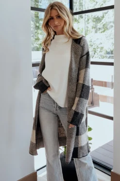 Baltic Born Toronto Cardigan | Black + Taupe