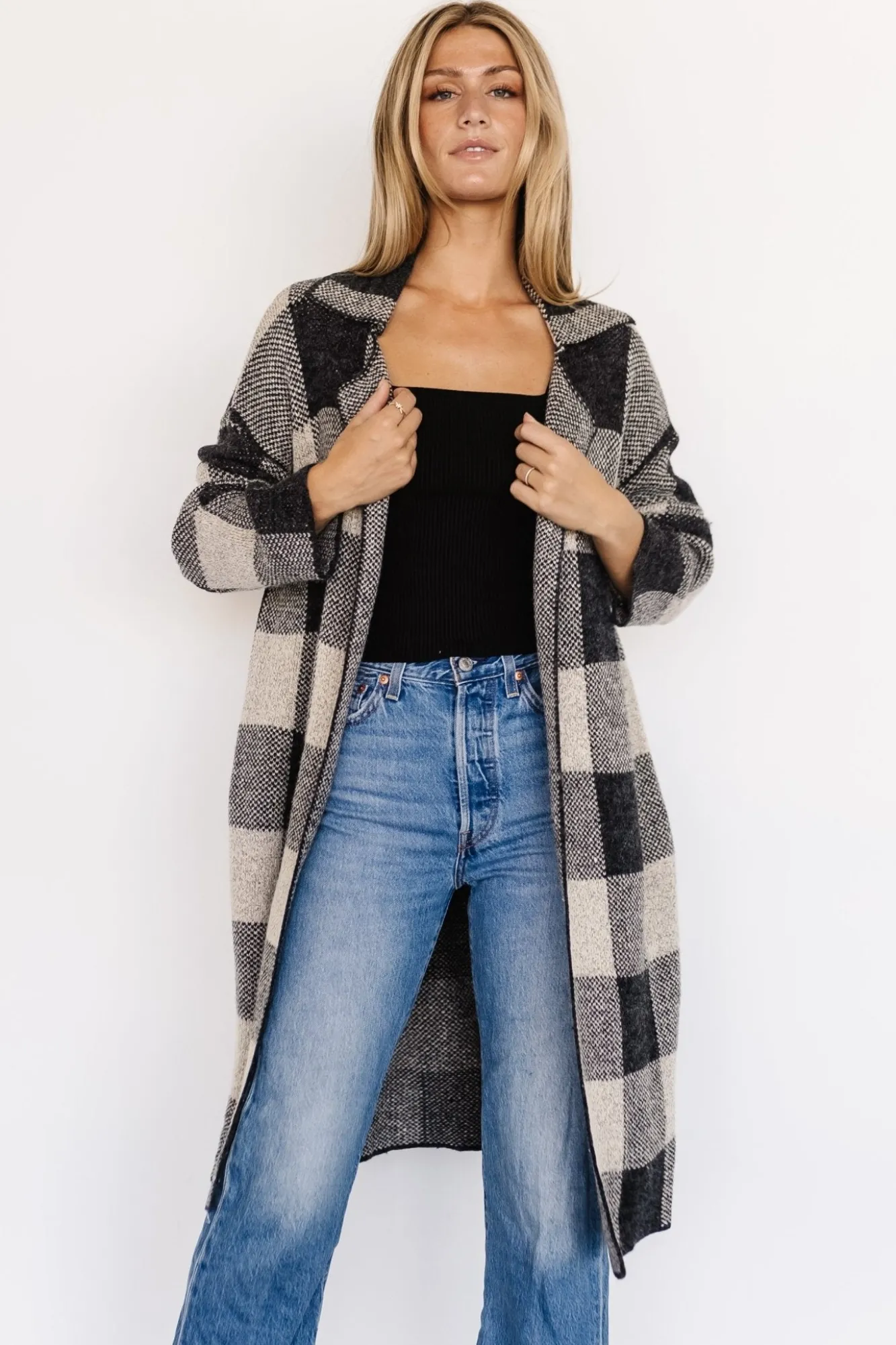 Baltic Born Toronto Cardigan | Black + Taupe