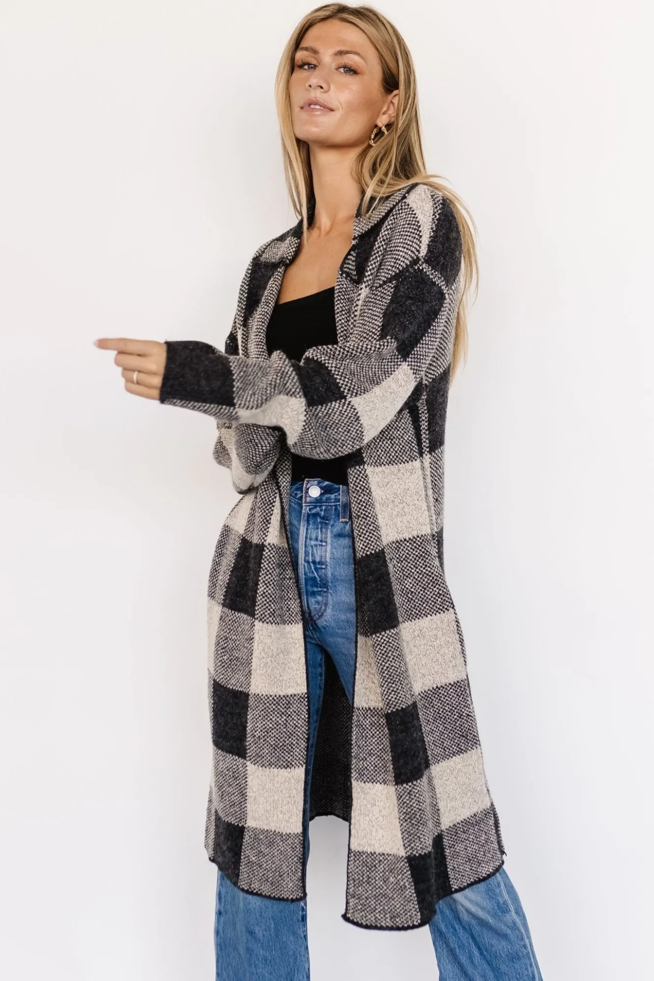 Baltic Born Toronto Cardigan | Black + Taupe