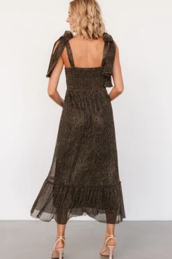 Baltic Born Tosha Shimmer Tank Dress | Black + Gold