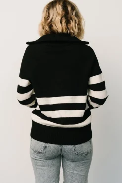 Baltic Born Trish Striped Sweater | Black + Off White