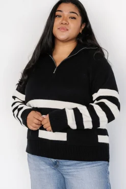 Baltic Born Trish Striped Sweater | Black + Off White
