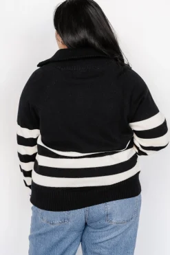 Baltic Born Trish Striped Sweater | Black + Off White