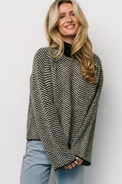 Baltic Born Trisha Knit Sweater | Black Stripe