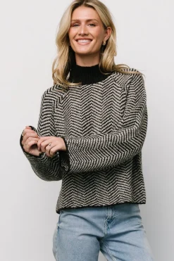 Baltic Born Trisha Knit Sweater | Black Stripe