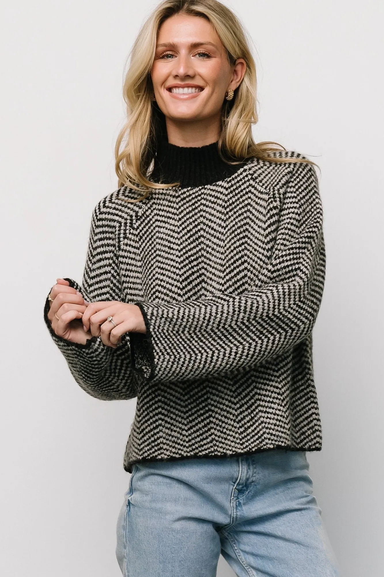 Baltic Born Trisha Knit Sweater | Black Stripe