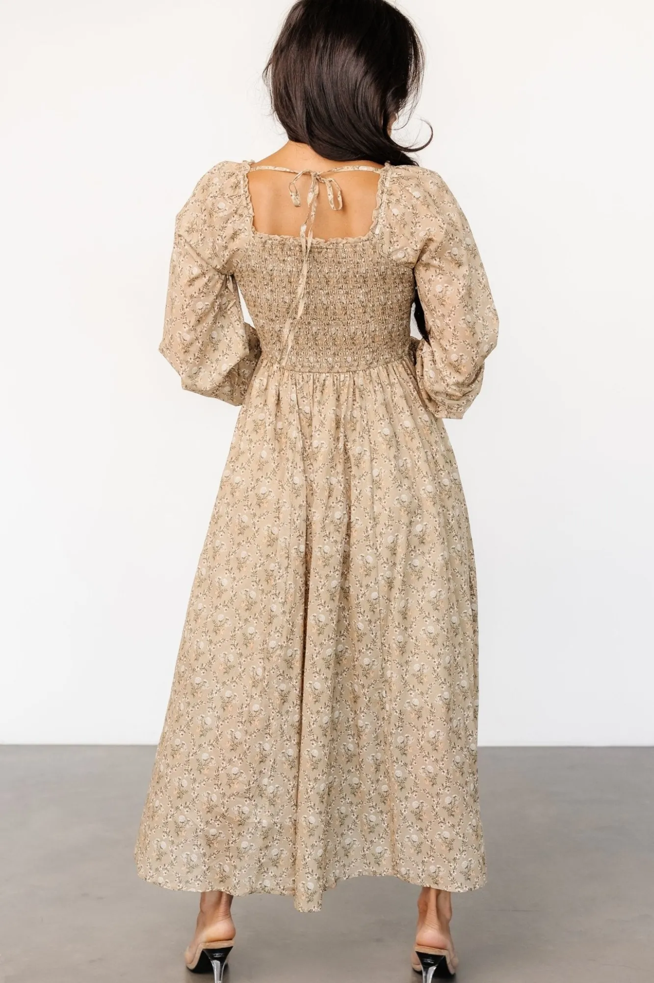 Baltic Born Truman Smocked Dress | Olive Floral