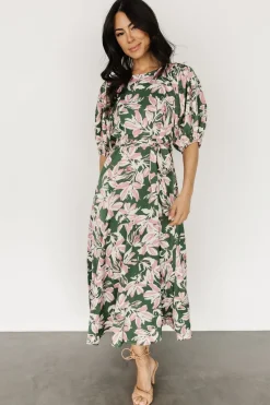 Baltic Born Tucson Midi Dress | Green + Pink