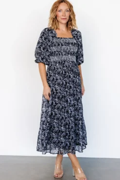 Baltic Born Tulsa Smocked Dress | Black + White