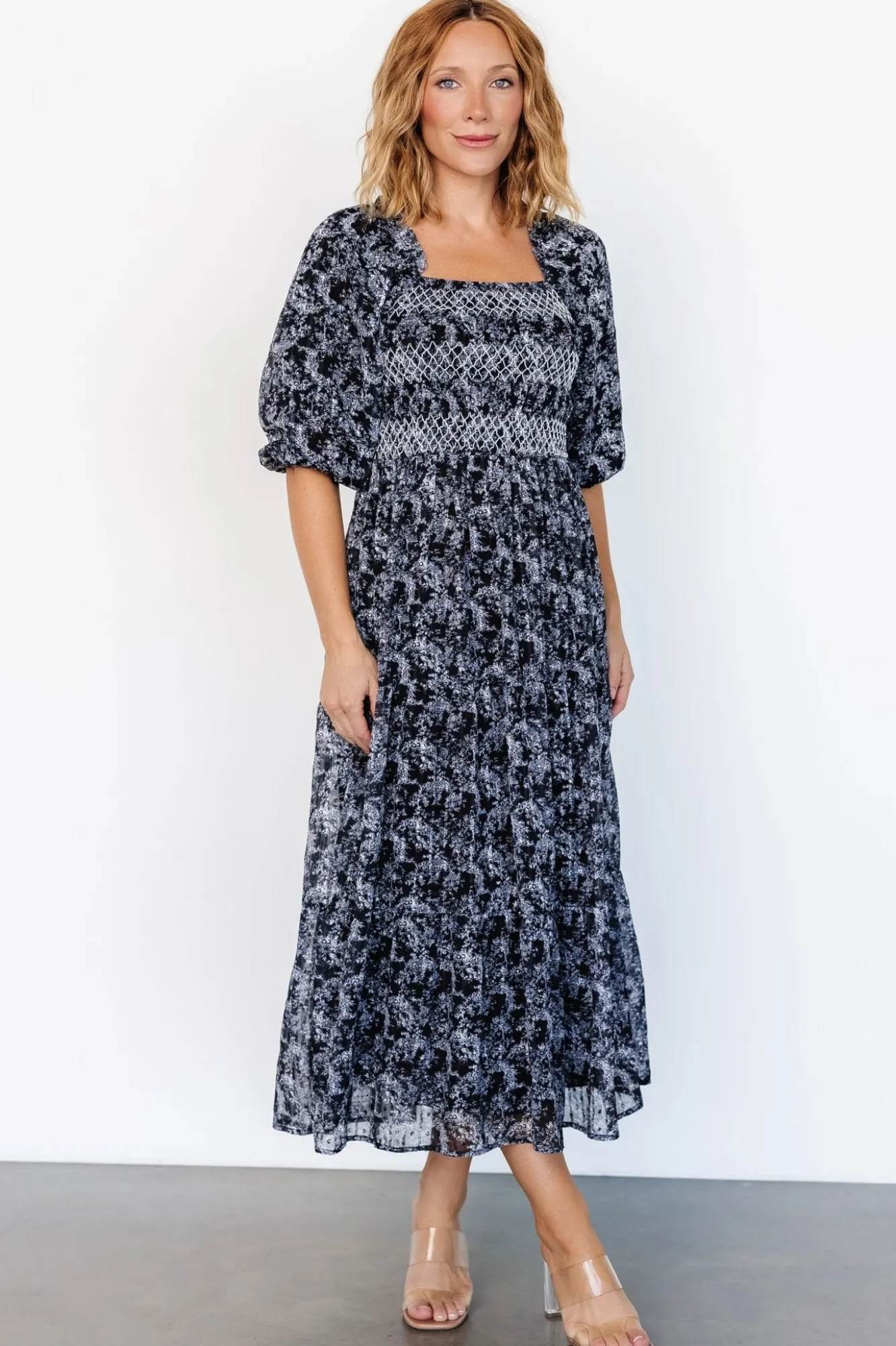 Baltic Born Tulsa Smocked Dress | Black + White