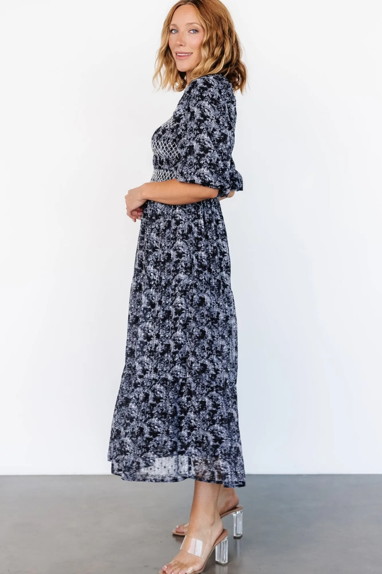 Baltic Born Tulsa Smocked Dress | Black + White