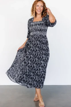 Baltic Born Tulsa Smocked Dress | Black + White