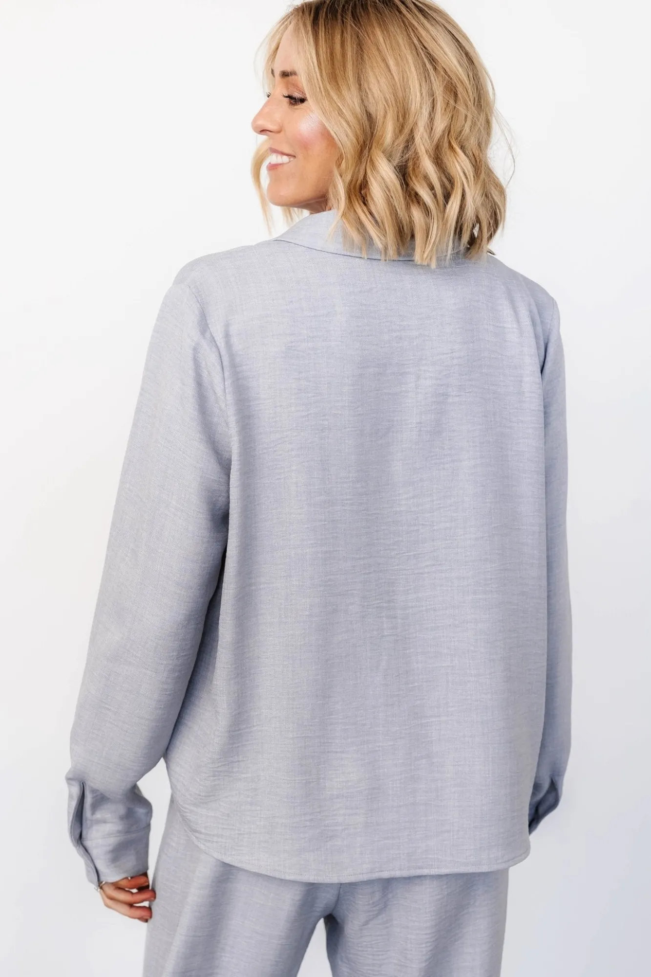 Baltic Born Tuscany Button Top | Blue Gray