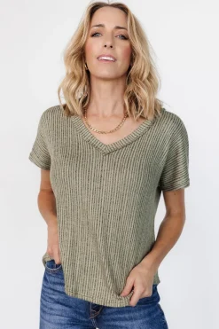 Baltic Born Tylee Knit Top | Dusty Olive