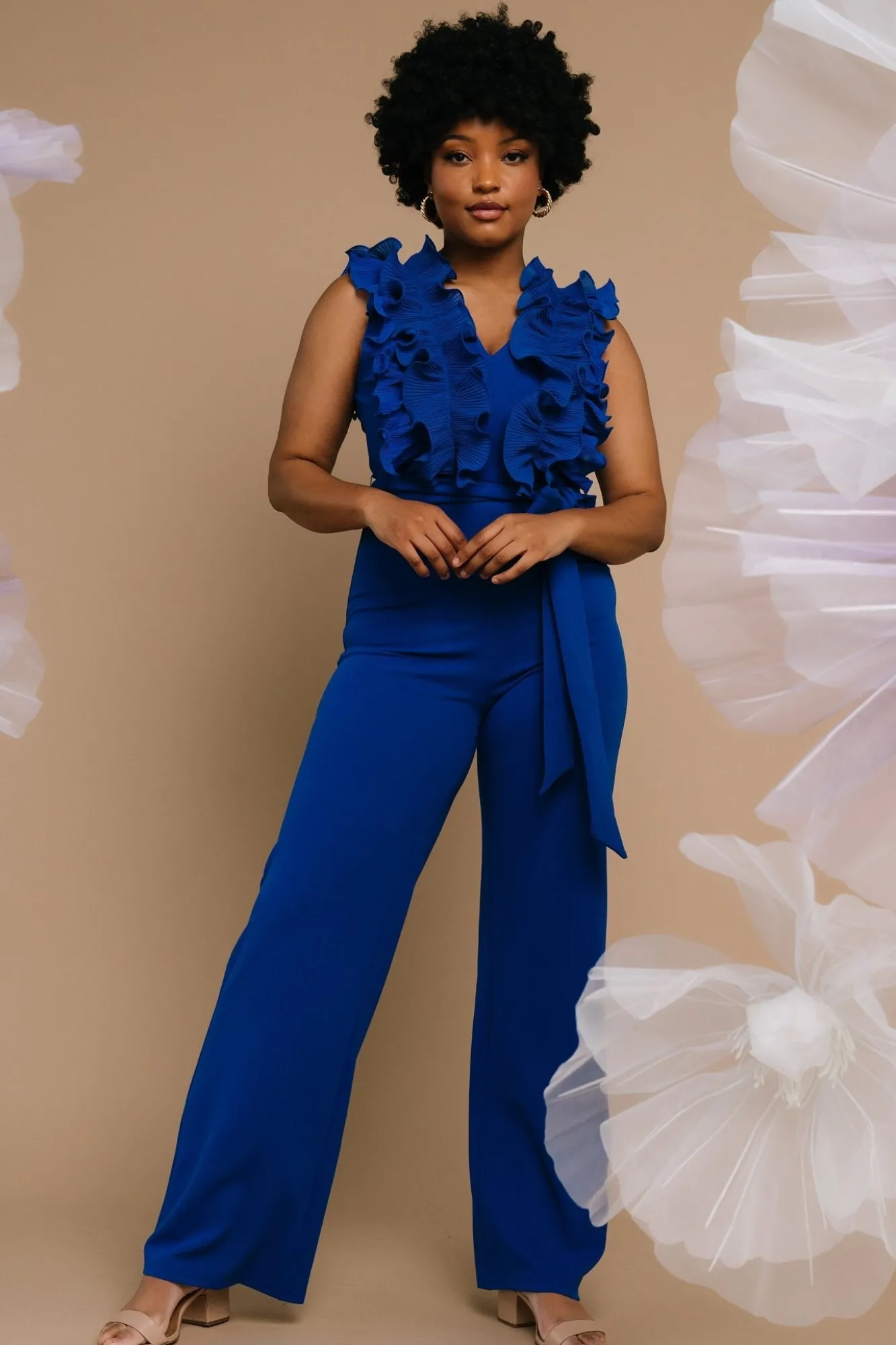 Baltic Born Tyra Ruffle Tank Jumpsuit |