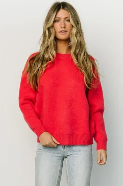Baltic Born Tyson Knit Sweater | Cherry Red