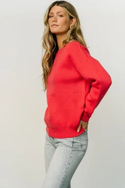 Baltic Born Tyson Knit Sweater | Cherry Red
