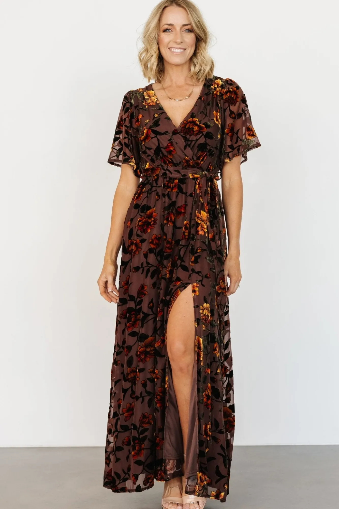 Baltic Born Uma Velvet Maxi Dress | Clove + Amber Floral