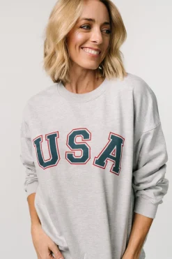Baltic Born USA Oversized Sweatshirt | Heather Gray
