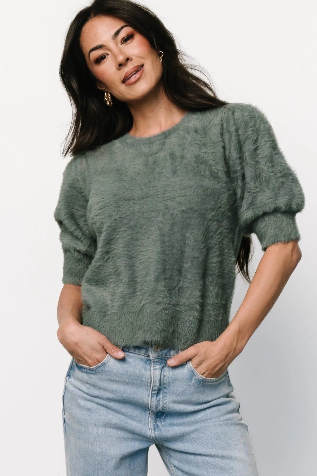 Baltic Born Vail Sweater Top | Winter Green