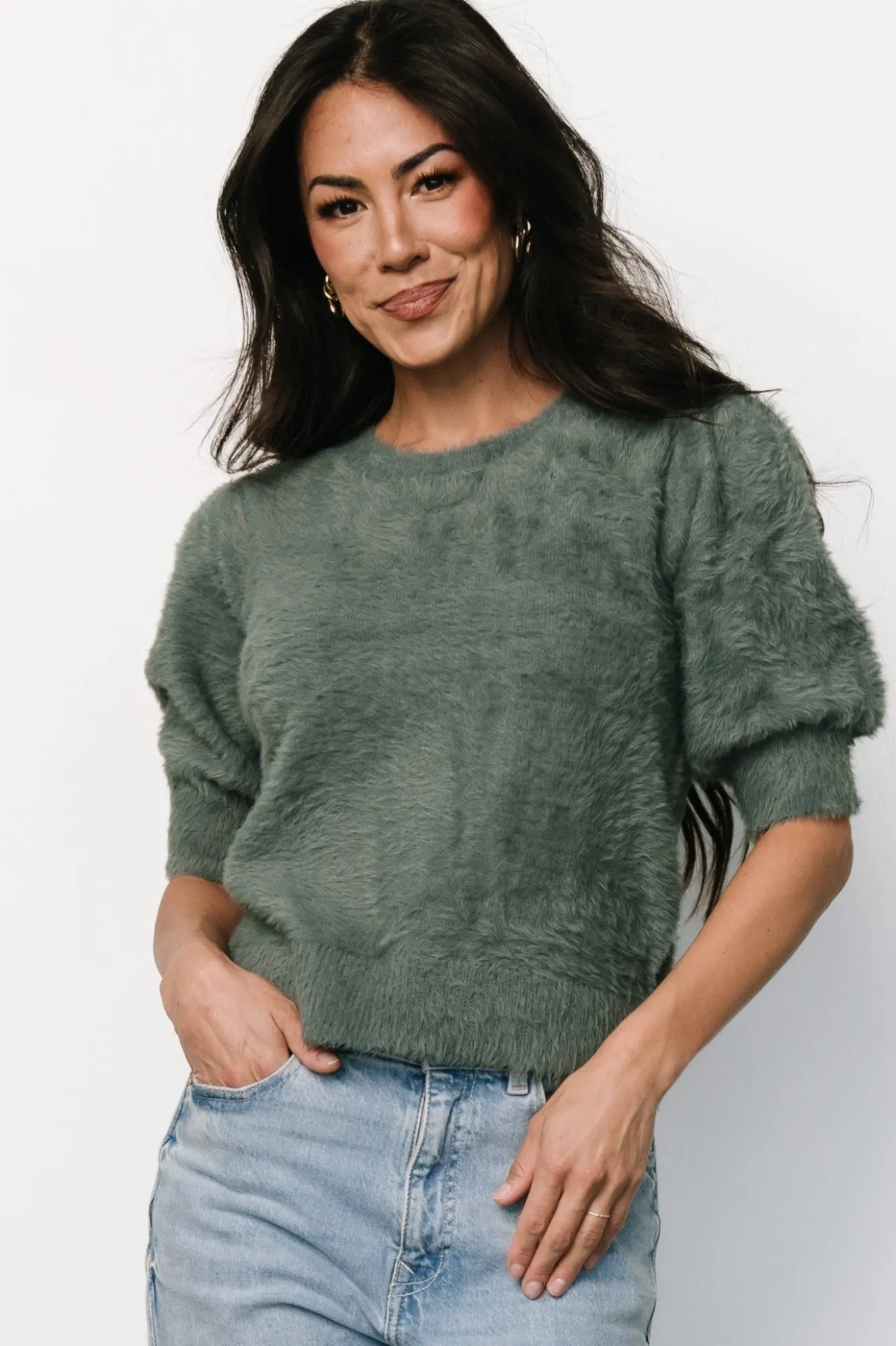 Baltic Born Vail Sweater Top | Winter Green