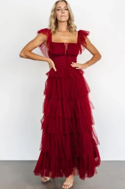 Baltic Born Valora Swiss Dot Tulle Maxi Dress |