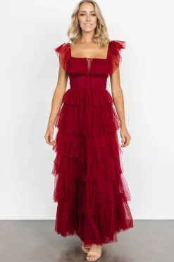 Baltic Born Valora Swiss Dot Tulle Maxi Dress |