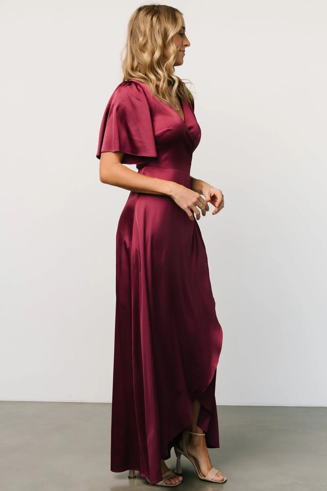 Baltic Born Vara Satin Maxi Wrap Dress |