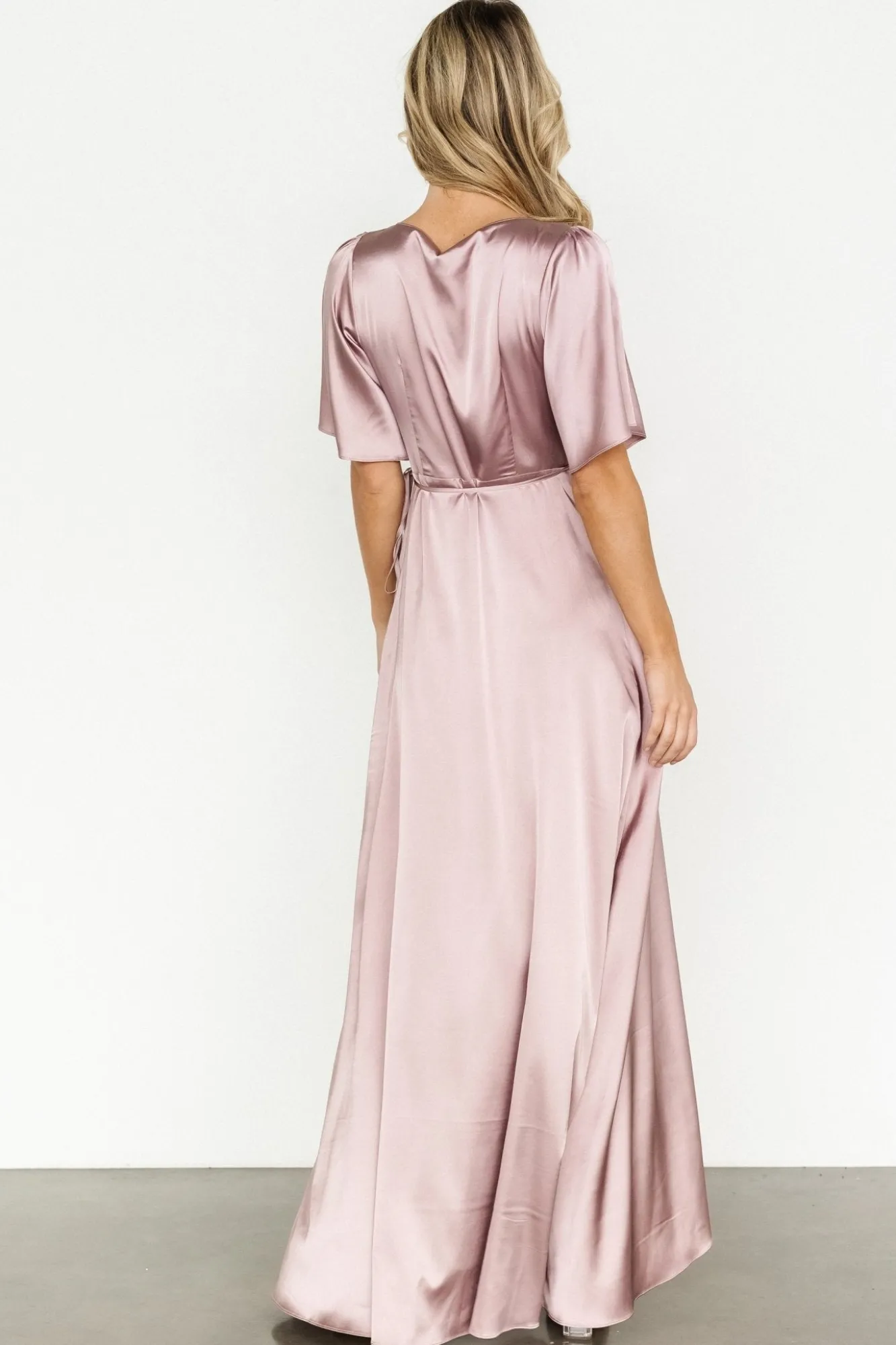 Baltic Born Vara Satin Maxi Wrap Dress |