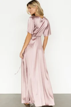 Baltic Born Vara Satin Maxi Wrap Dress |