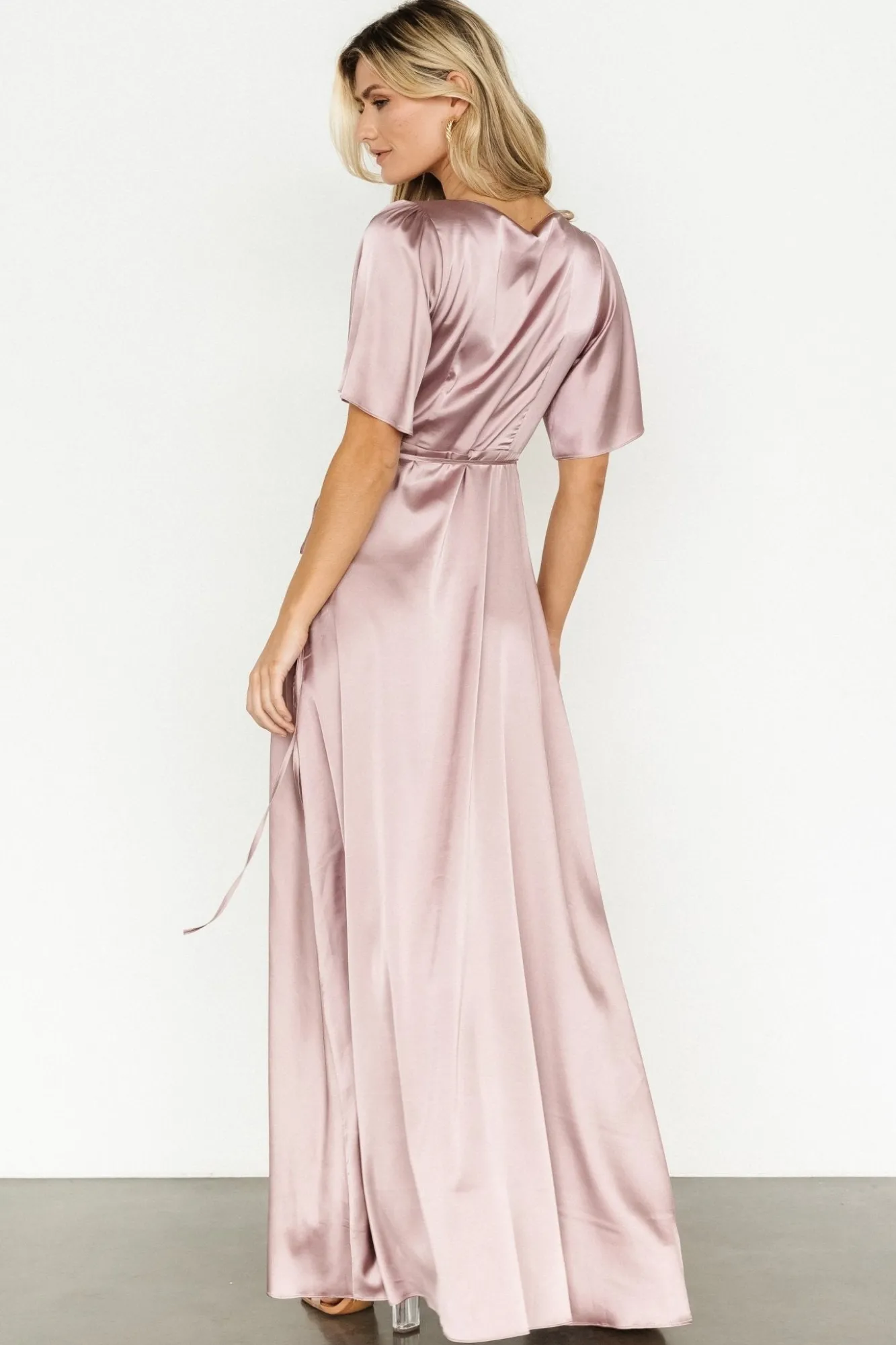 Baltic Born Vara Satin Maxi Wrap Dress |