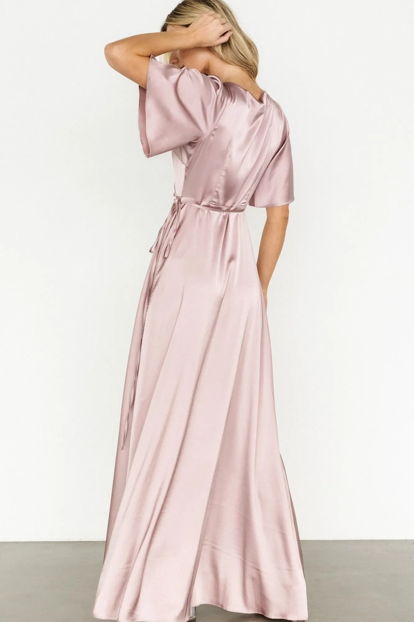 Baltic Born Vara Satin Maxi Wrap Dress |