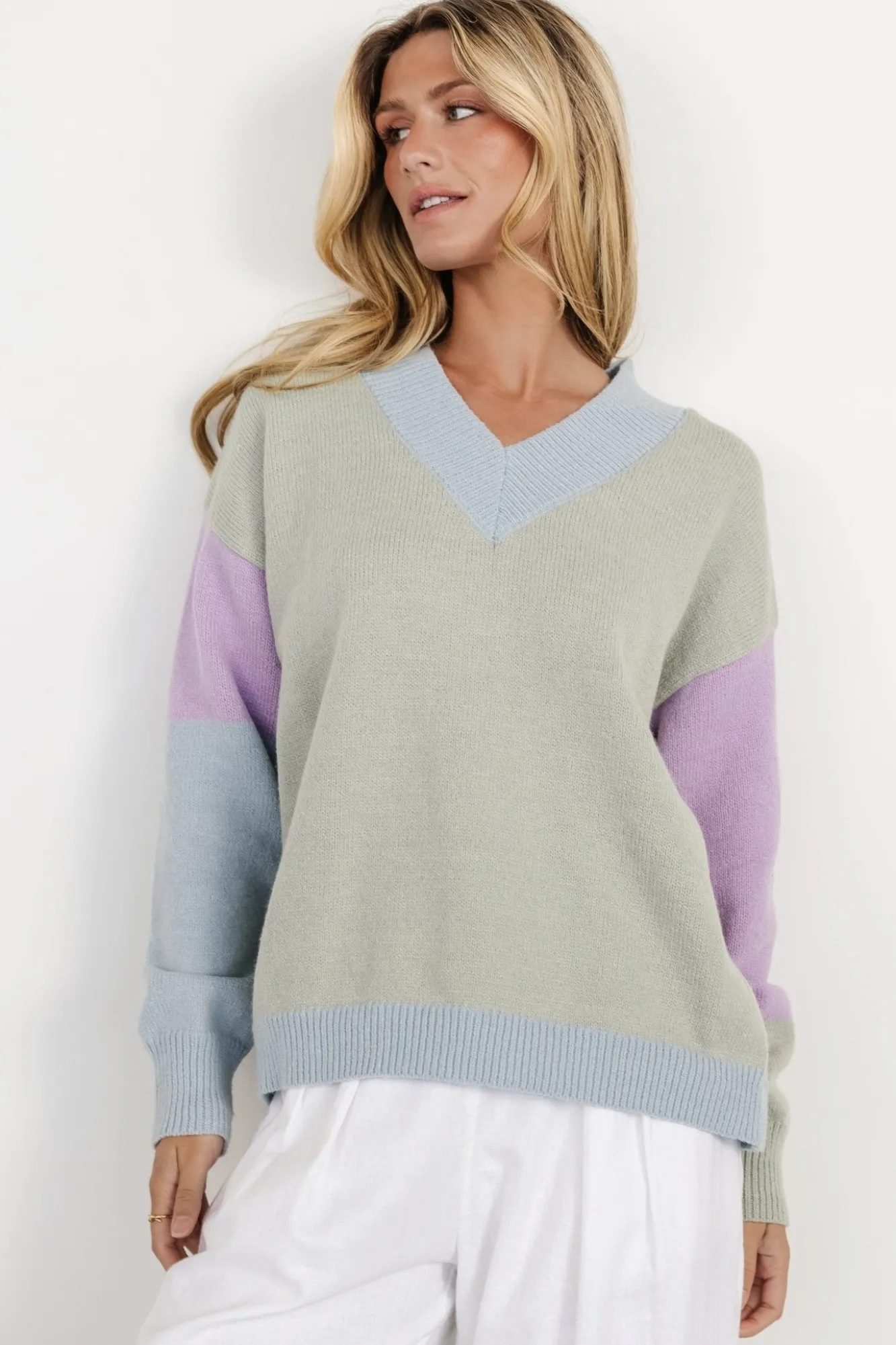 Baltic Born Varsity Color Block Sweater |