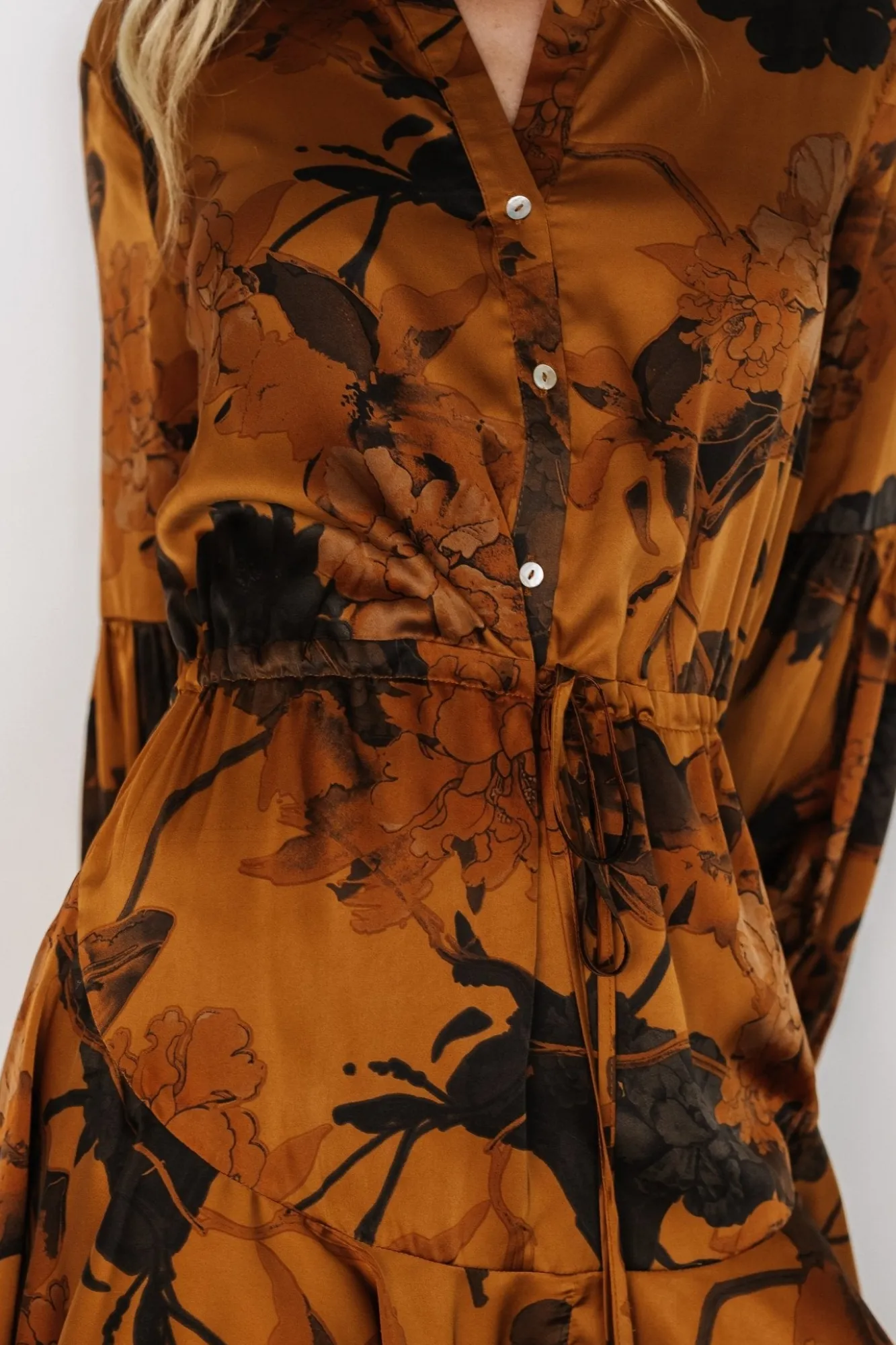 Baltic Born Venice Short Dress | Gold Floral