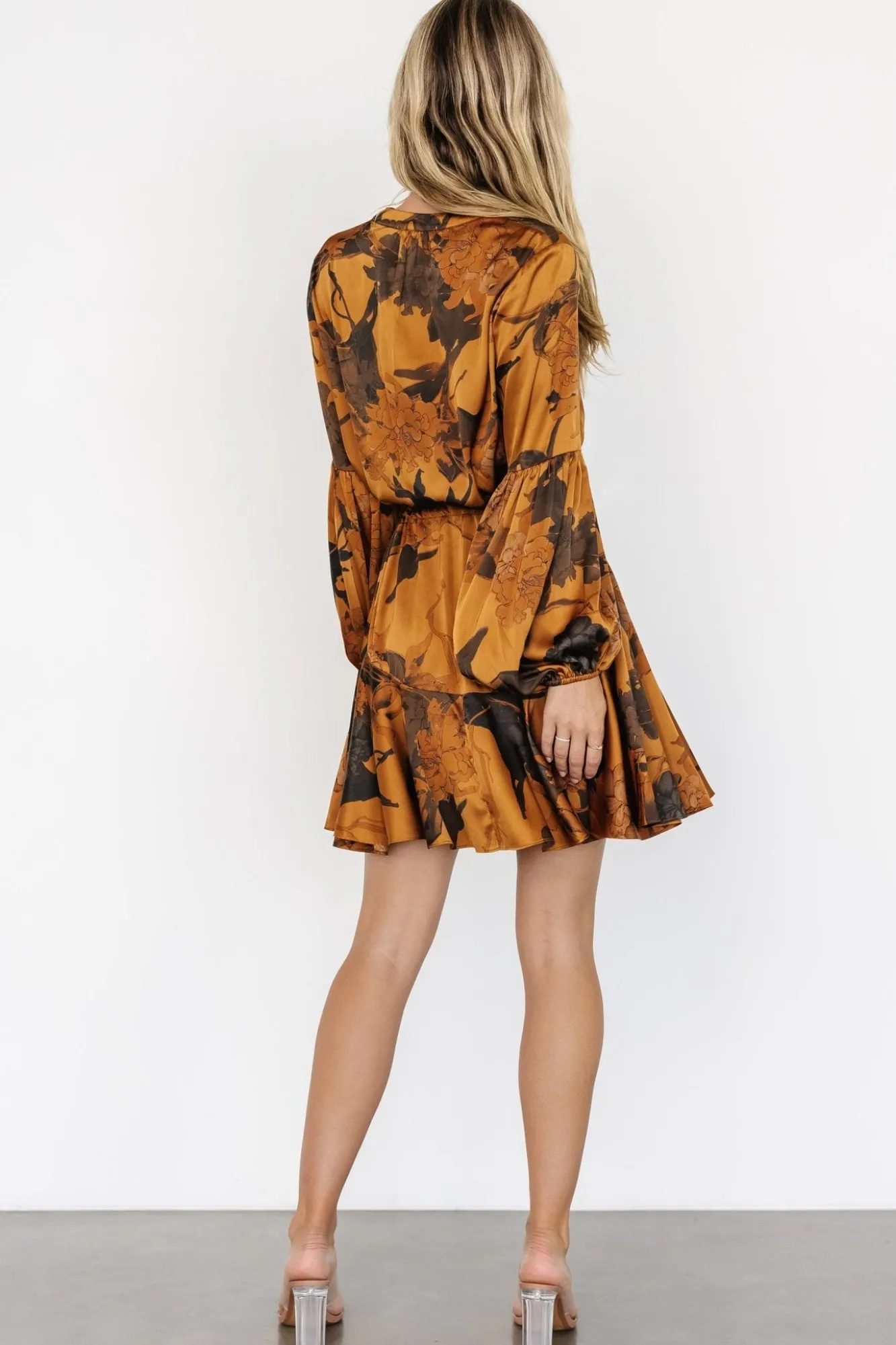 Baltic Born Venice Short Dress | Gold Floral